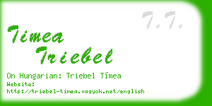 timea triebel business card